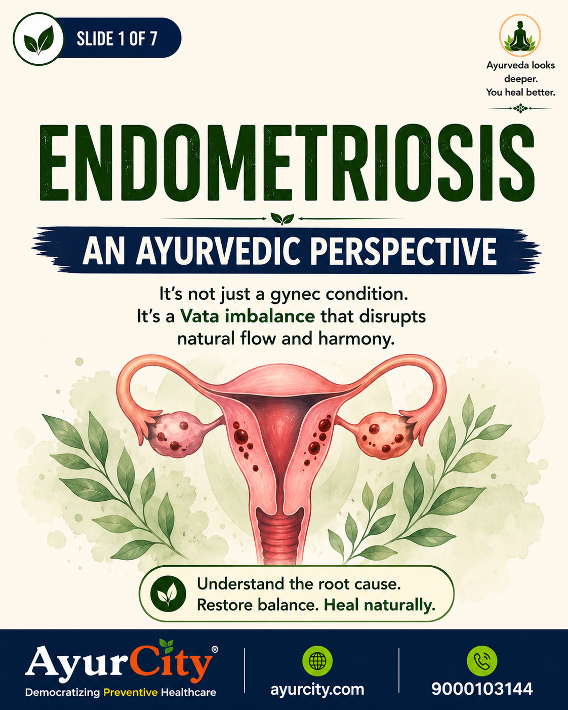 Endometriosis in Ayurveda: Understanding Apana Vayu — slide 1